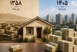 رشد قیمت خانه در تهران نسبت به سال ۱۳۵۸ / قیمت خانه در پاسداران 138 هزار برابر شد!/ اینفوگرافی
