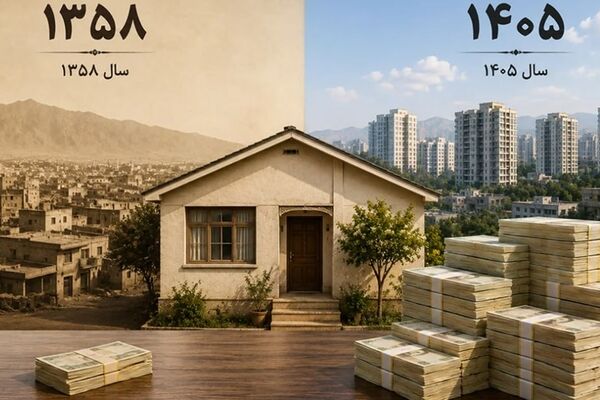 رشد قیمت خانه در تهران نسبت به سال ۱۳۵۸ / قیمت خانه در پاسداران 138 هزار برابر شد!/ اینفوگرافی